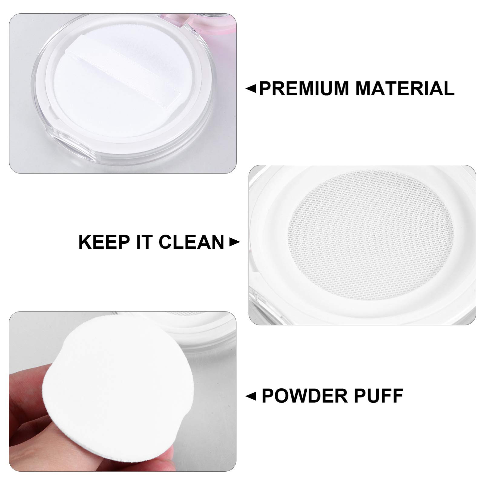 2pcs Travel-Sized Loose Powder Box - Portable 5g Powder Case for Makeup On-The-Go | Compact Powder Container for Touch-Ups, Gym Bag & Airplane Carry-On