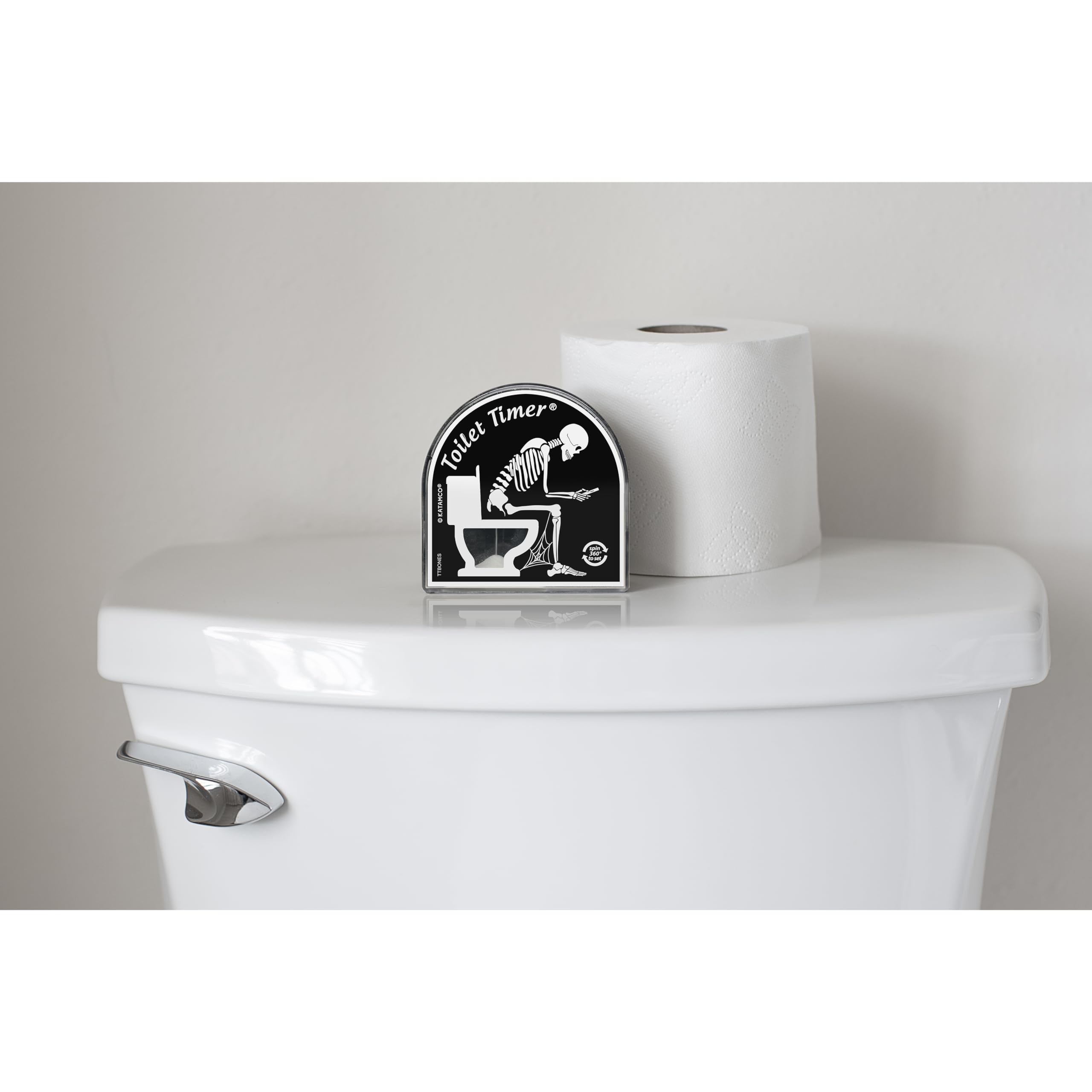 Katamco Skeleton Toilet Timer - Funny Gag Gift for Men, Husband, Dad | Unique Birthday, Christmas, Halloween, Retirement Gift Idea | As Seen on Shark Tank | Perfect for Bathroom Decor & Stocking Stuffer