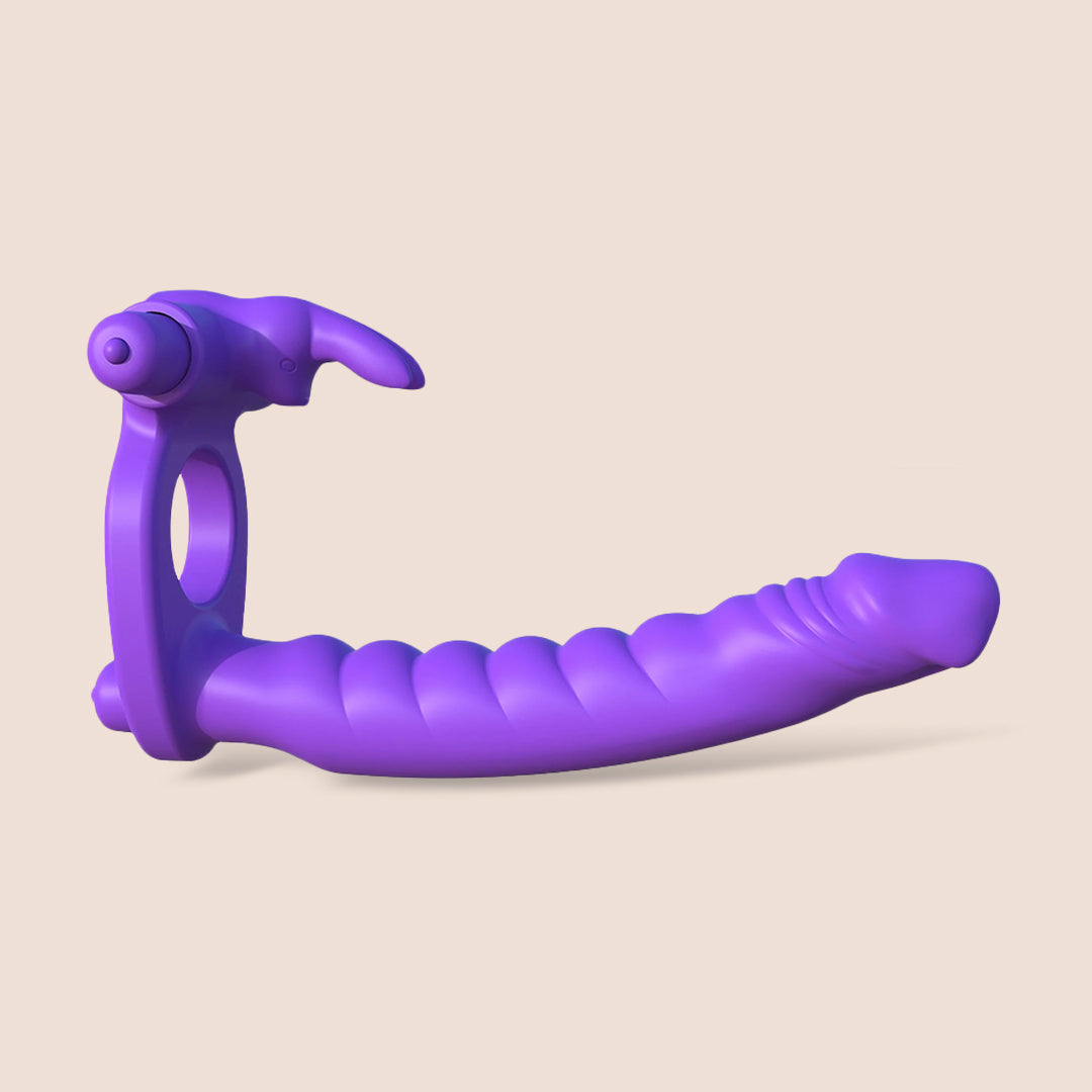 Fantasy C Ringz Silicone Double Penetrator Rabbit Vibrator with 2 Removable Bullets - Dual Stimulation for Couples & Solo Play, Waterproof & Rechargeable Adult Toy for Enhanced Pleasure