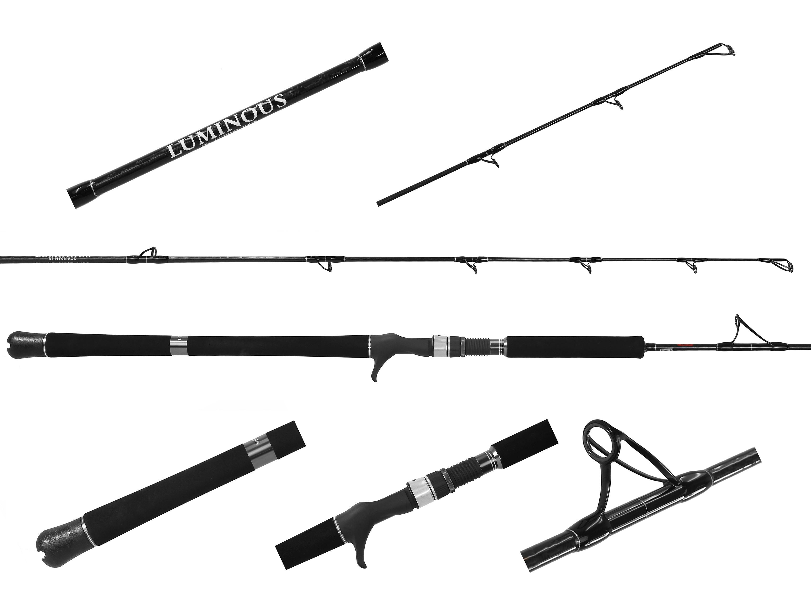 Jigging World Luminous Hi Pitch Casting Rods - High Performance Fishing Rod for Night Fishing, Saltwater & Freshwater Angling - Perfect for Offshore, Pier and Kayak Fishing Adventures
