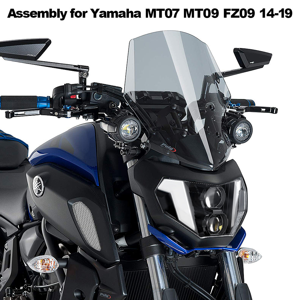 LOYO LED Headlight Assembly for Yamaha MT-09 MT-07 FZ-09 - High/Low Beam Sealed Beam LED Headlamp with White DRL - Perfect for Night Riding & Motorcycle Upgrades