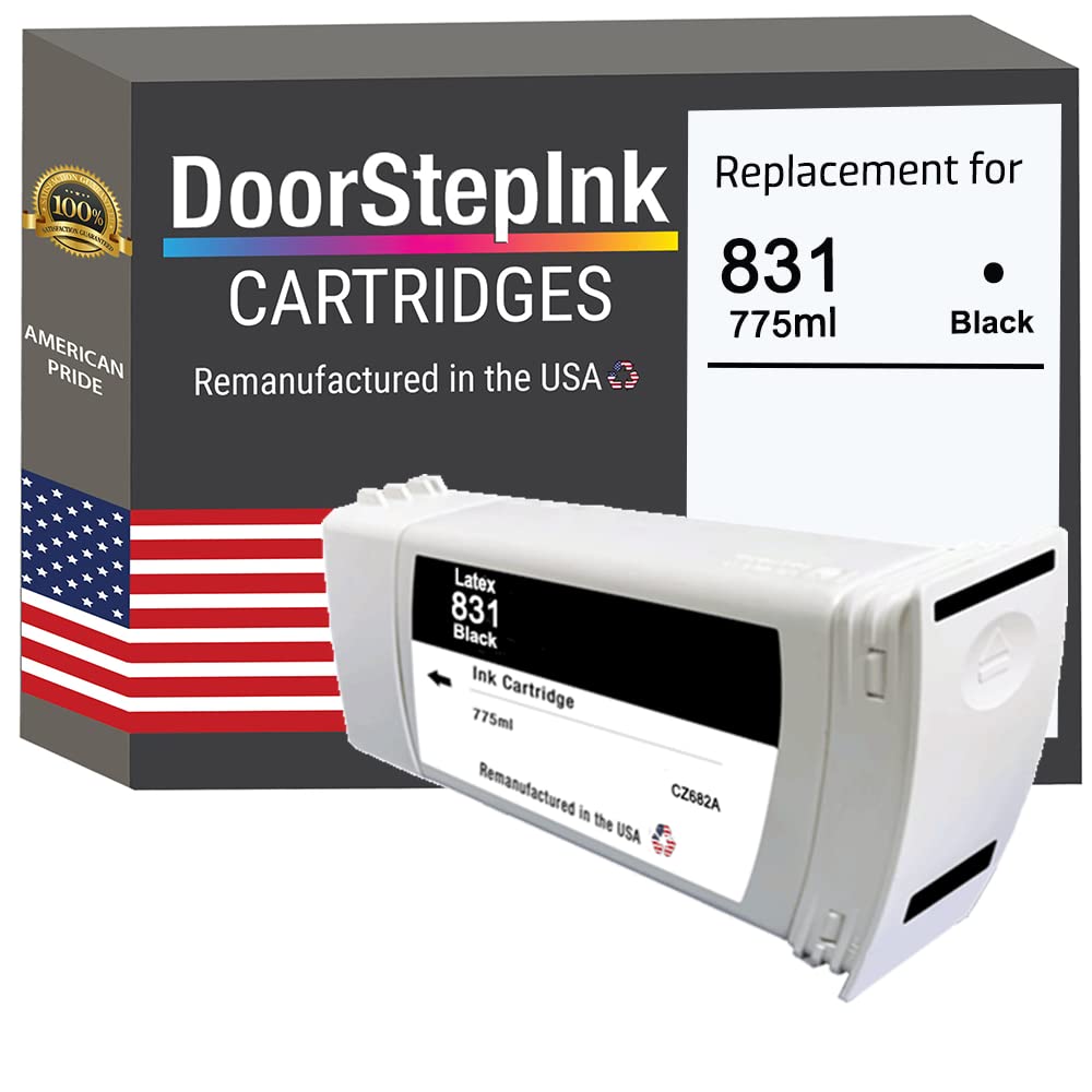 HP 831 CZ682A Black Ink Cartridge Replacement - Compatible with Latex 310 54in, 330 64in, 360 64in, 370 64in, 570 64in Printers - High-Quality Remanufactured in USA - Perfect for Large Format Printing, Signage & Posters