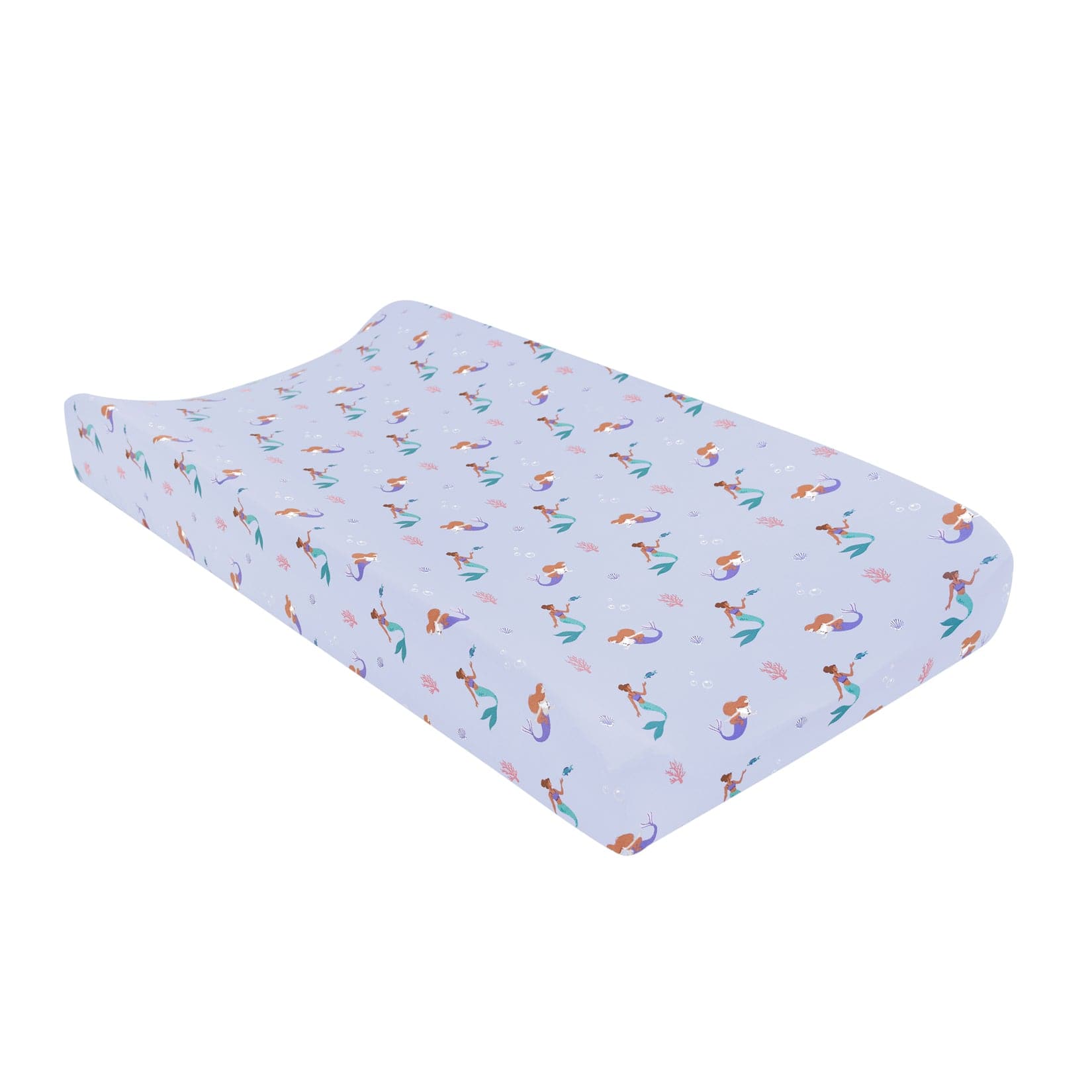 Waterproof Mermaid Print Changing Pad Cover - Soft & Washable Baby Diaper Changing Mat for Nursery & Travel - Perfect for Newborns & Infants