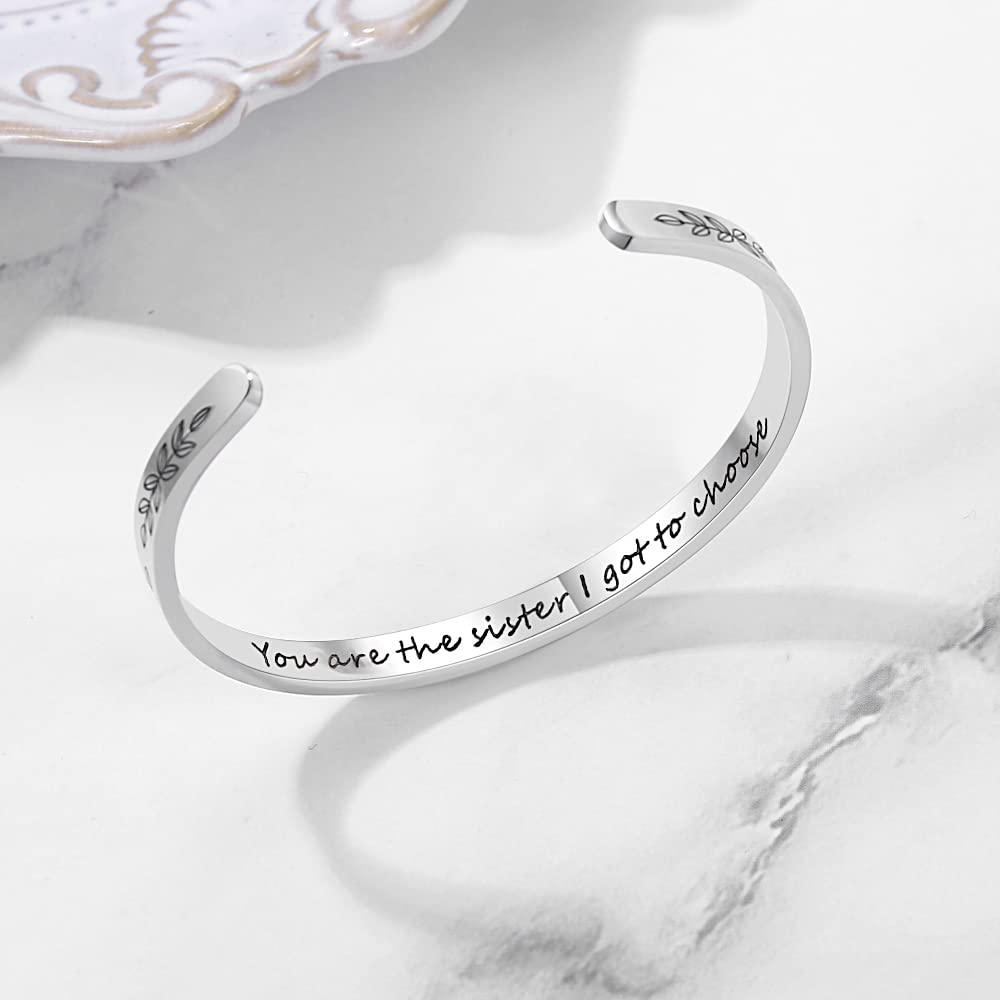 Personalized Cuff Bracelets for Women & Teens - Best Friend, Sister, Mom, Daughter, Granddaughter, Cousin - Custom Birthday, Mother's Day, Christmas & Easter Jewelry Gifts - Perfect for Everyday Wear, Special Occasions & Gift Giving