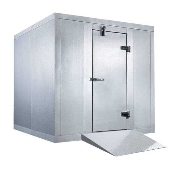 6x6 Walk-In Freezer Box with Stainless Steel Floor - Commercial Grade Cold Storage for Restaurants, Grocery Stores & Food Service Businesses