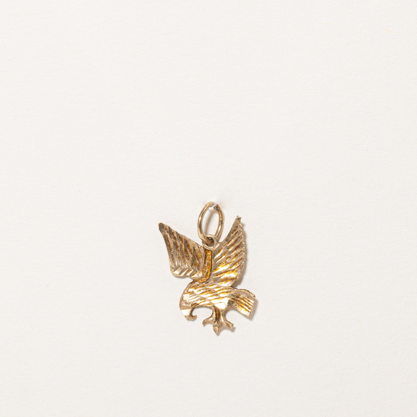 10k Yellow Gold Eagle Charm Pendant - Elegant Jewelry for Necklace, Bracelet & Gift - Perfect for Everyday Wear, Special Occasions & Spiritual Symbolism