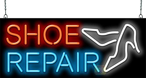 Vintage Shoe Repair Neon Sign - Retro Barber Shop Decor, Custom LED Neon Light for Home, Bar, Salon & Man Cave - Perfect for Wall Art, Gift & Unique Interior Design