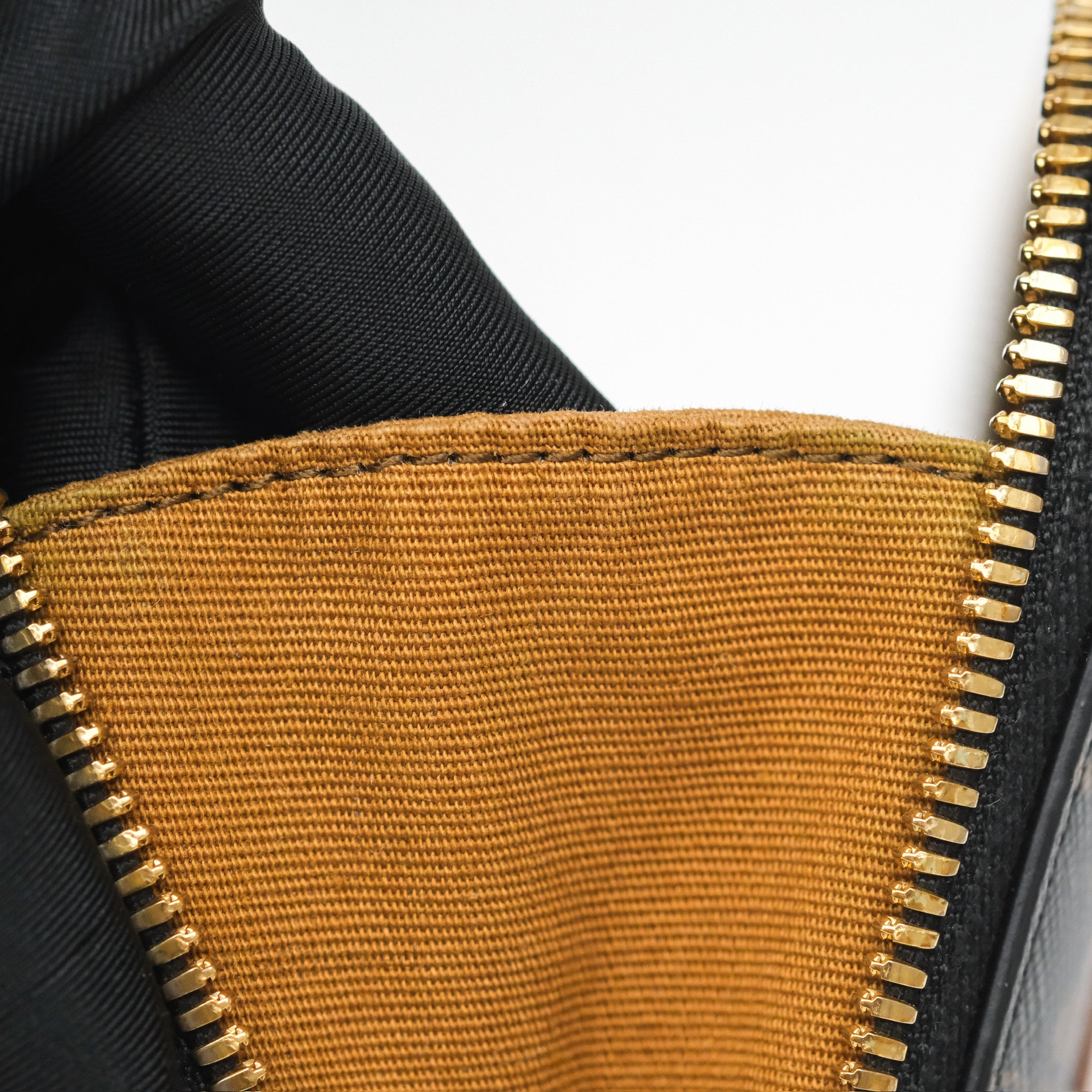 Celine Triomphe Box On Chain Bag in Tan Calfskin Leather with Canvas Accents - Perfect for Work, Evening Events & Everyday Luxury