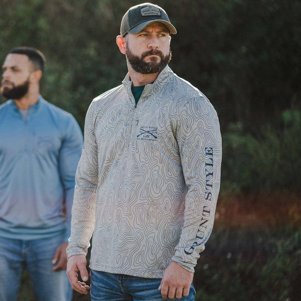 Overwatch 1/4 Zip Topography Pullover - Official Licensed Gaming Sweatshirt for Men & Women - Perfect for Cosplay, Gaming Events & Casual Wear