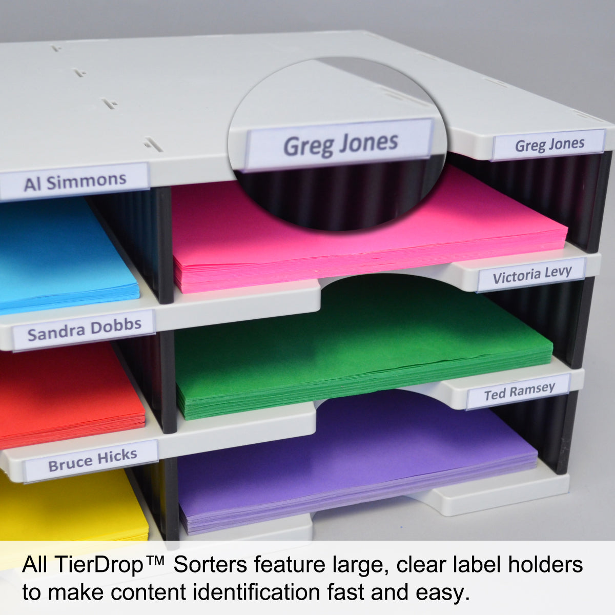 Ultimate Office TierDrop™ Add On Tier - 3 High Capacity Compartments for Any 3 Wide TierDrop Unit | Lifetime Guarantee | Perfect for Office Organization, File Storage & Workspace Efficiency