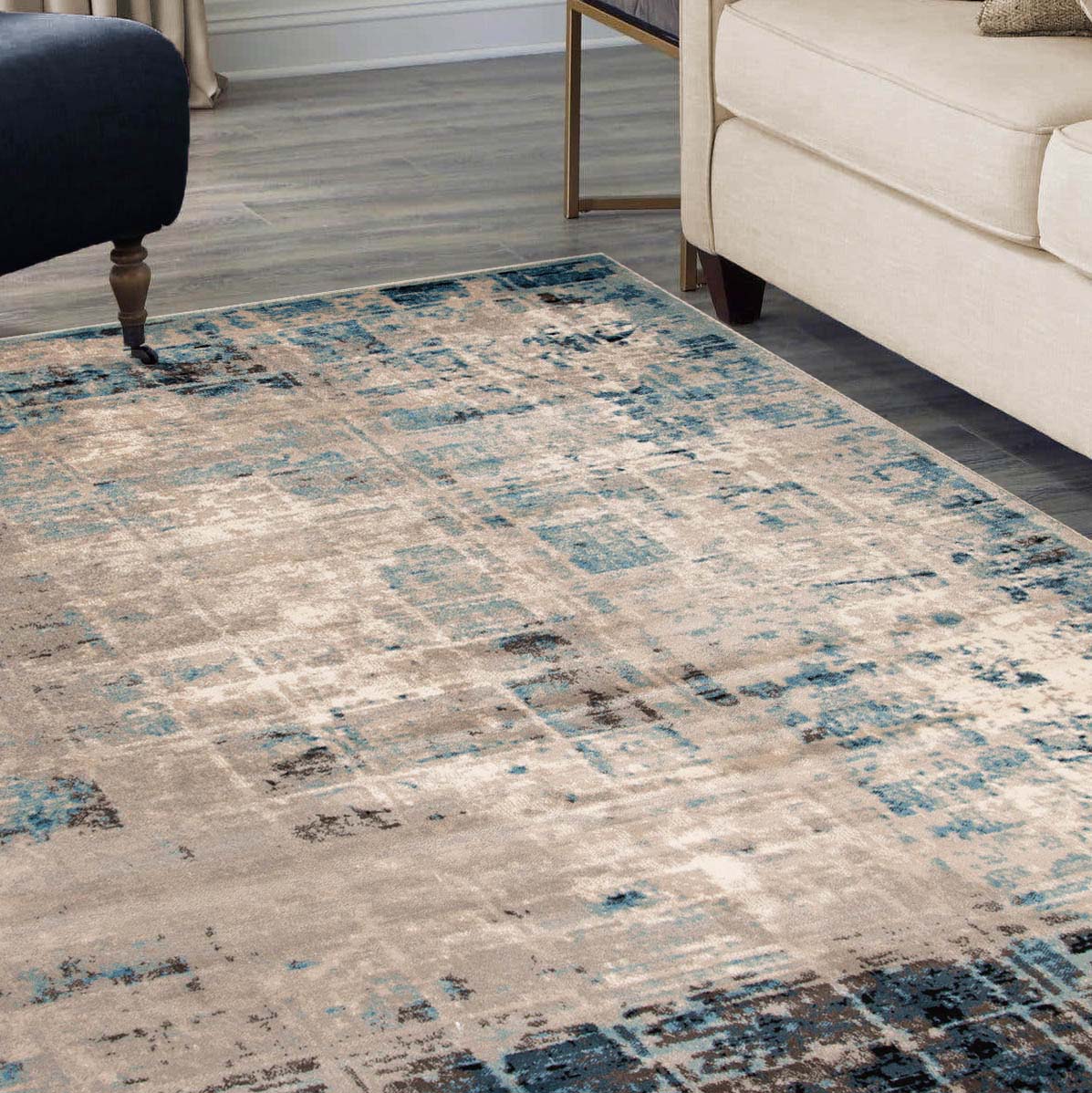 Palani Washed Abstract Indoor Area Rug or Runner - Soft Bohemian Style Carpet for Living Room, Bedroom, Hallway - Perfect for Home Decor & Cozy Spaces