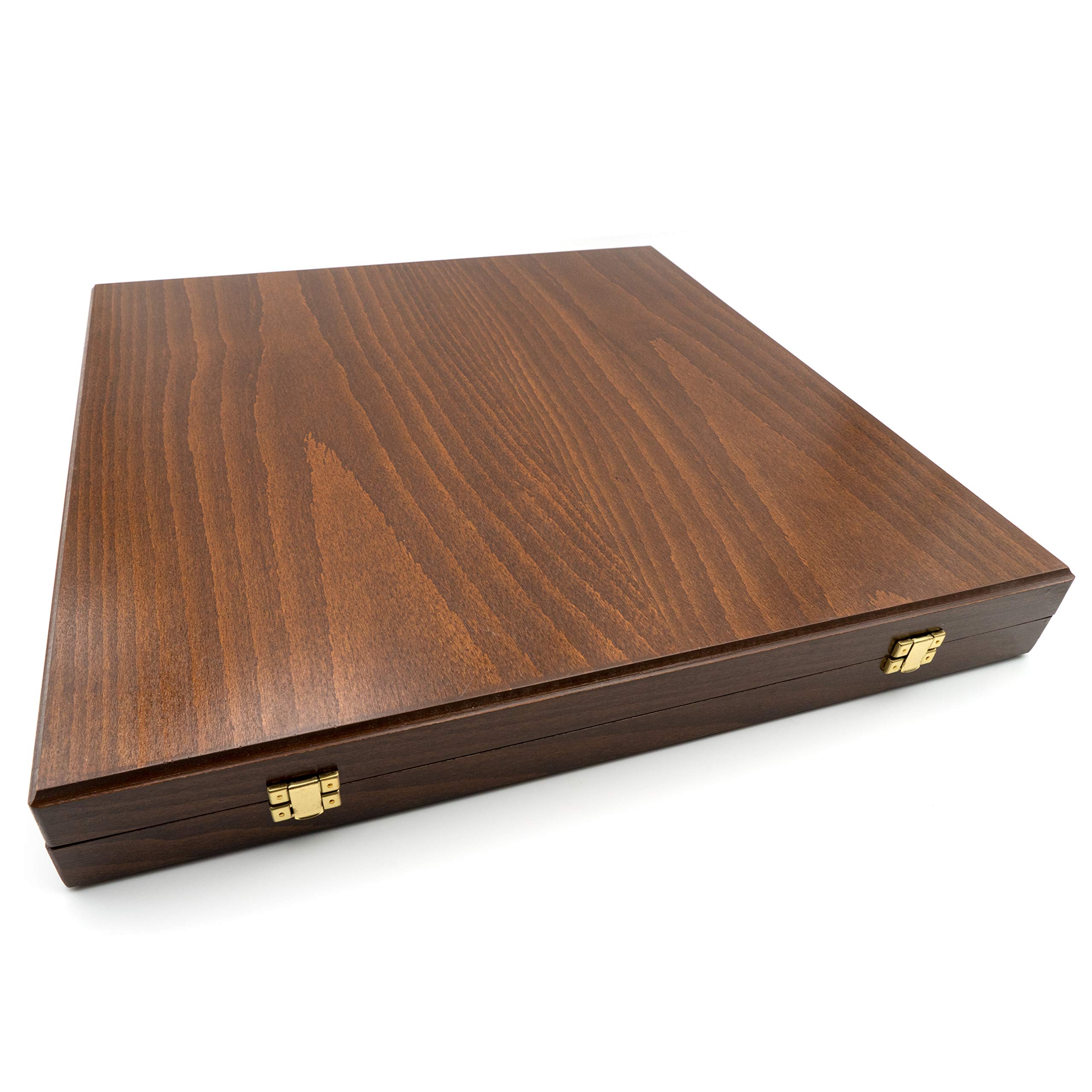 Handmade Discobolus Metal Chess Set in Wooden Box - Premium Collector's Chess Pieces for Home Decor, Office Display & Gift Giving