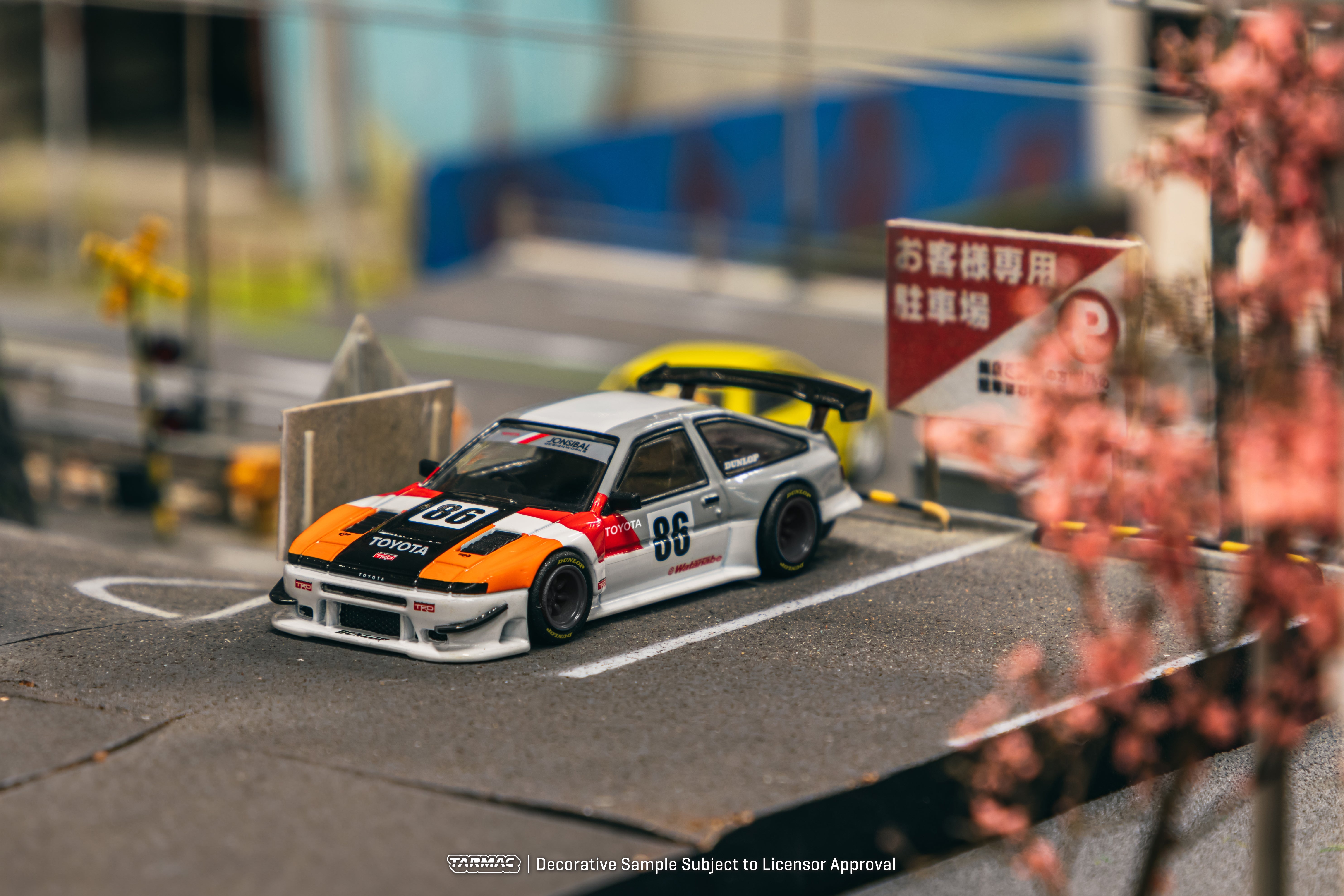 Tarmac Works 1/64 Scale Toyota Sprinter Trueno AE86 Widebody TRD Diecast Model Car - Collectible Miniature for Display & Racing Scenes