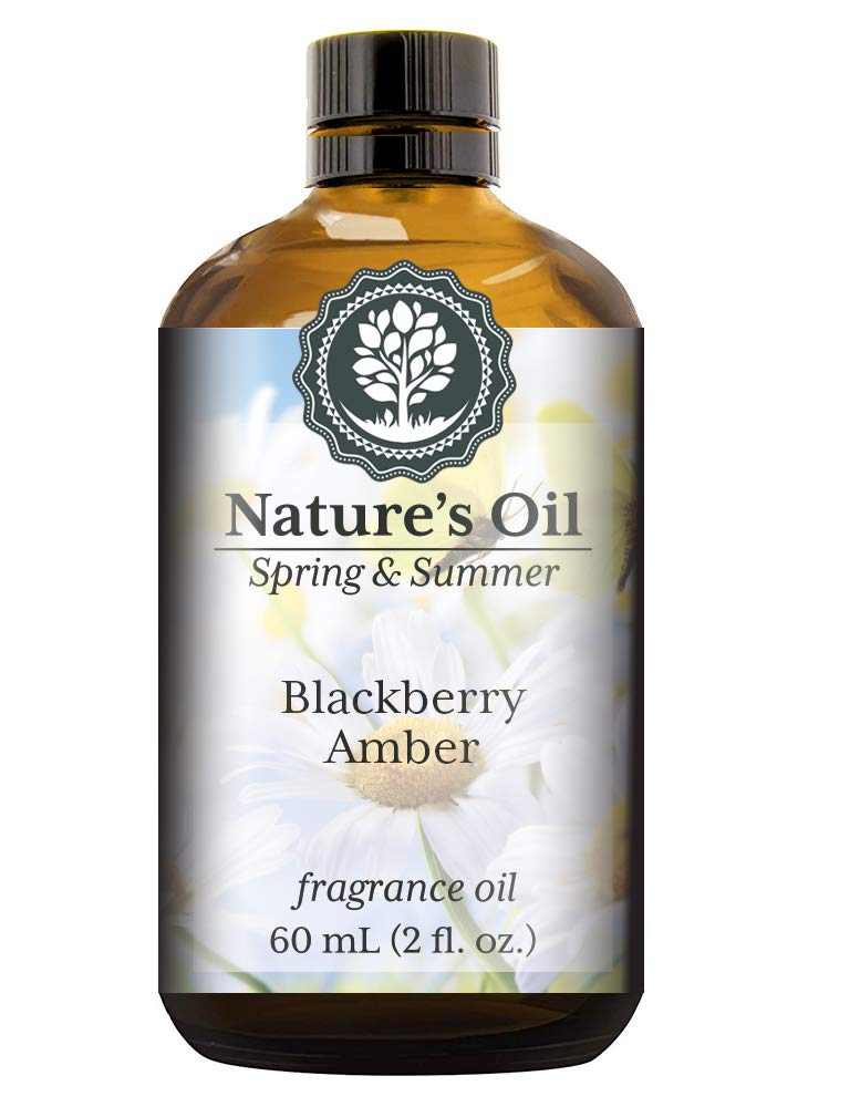 Premium Blackberry Amber Fragrance Oil (60ml) - Essential Oil for Aromatherapy Diffusers, Handmade Soap, Scented Candles, Body Lotion | Create Relaxing Home Spa Atmosphere, Perfect for Bedroom, Bathroom & Living Room Scenting