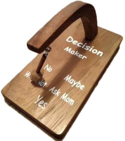 Firlar Creative Magnetic Decision Maker - Wooden Swing Pendulum Fortune Teller Game for Office Desk, Party & Family Fun - Magnetic Wobbler Toy to Answer Your Questions - Perfect for Gifts, Stress Relief & Decision Making