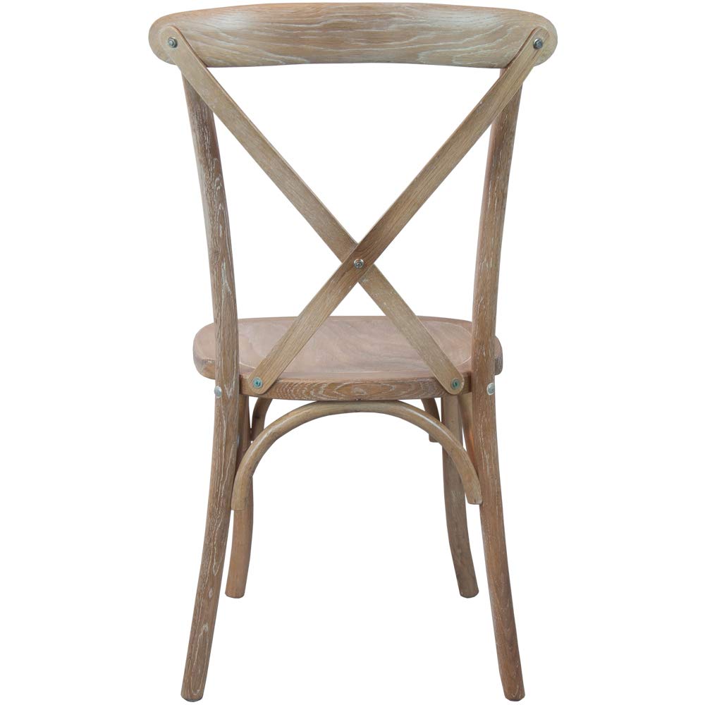 Handcrafted Driftwood X-Back Chair - Rustic Wooden Dining Chair for Kitchen, Patio & Farmhouse Decor - Perfect for Outdoor Dining & Country Style Home