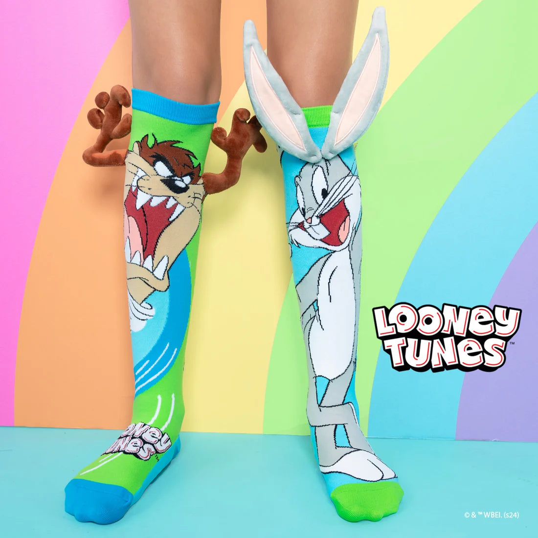 Madmia Bugs Bunny Cartoon Socks for Men & Women - Funny Looney Tunes Character Crew Socks - Perfect Gift for Fans, Cosplay, and Casual Wear