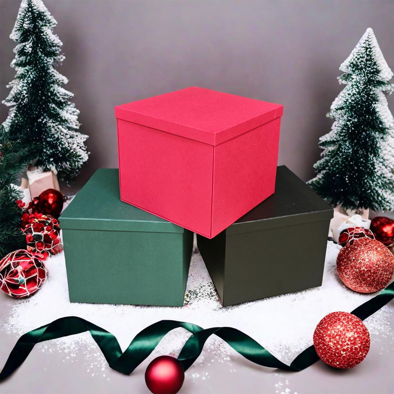 Premium 12x12x10 Inch Large Red Gift Box - Elegant Present Packaging for Birthdays, Valentine's Day, Christmas & Special Occasions - Perfect for Jewelry, Chocolates & Luxury Gift Wrapping