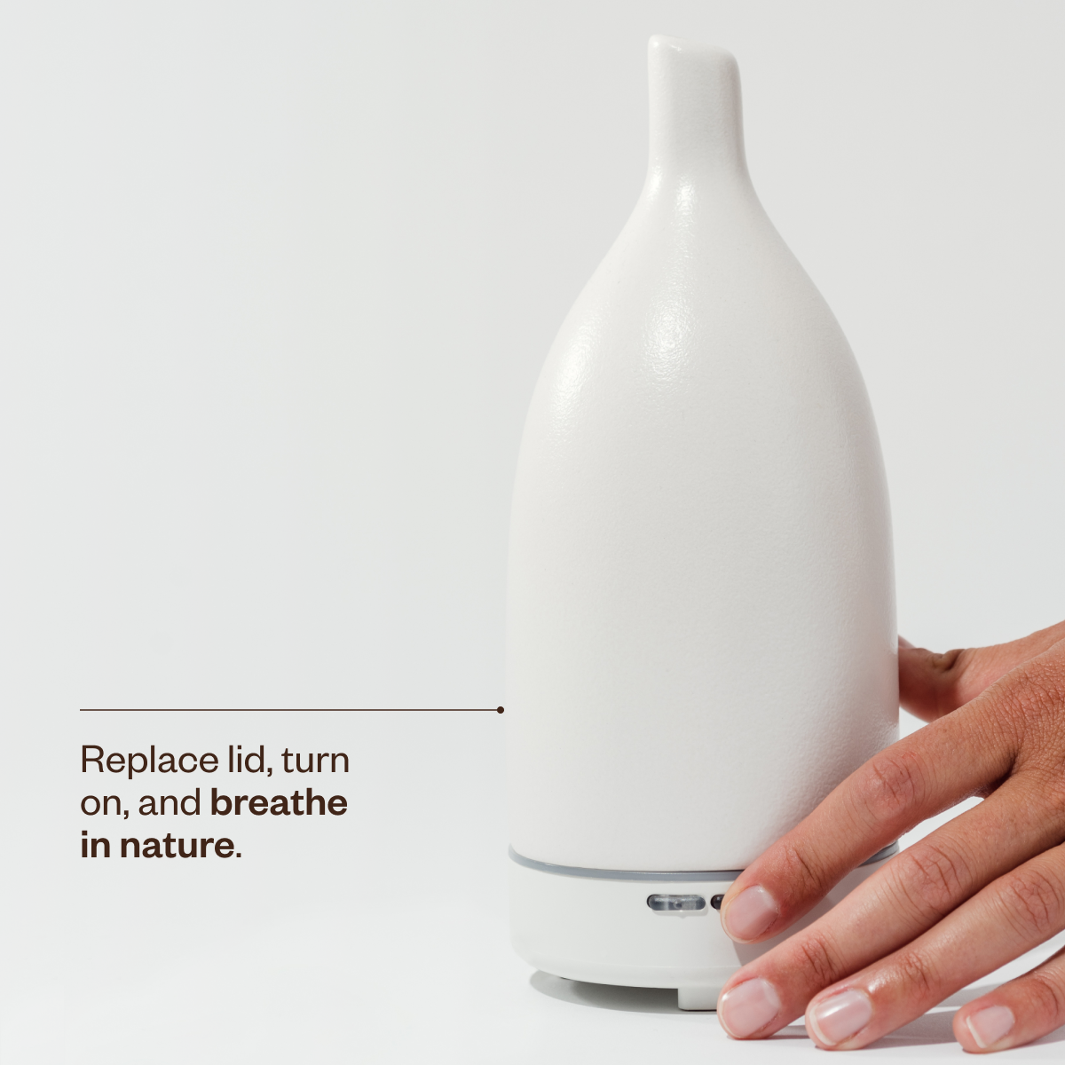Aroma Om Essential Oil Diffuser - White Ultrasonic Humidifier for Home, Office, Yoga & Meditation | Perfect for Aromatherapy, Relaxation & Better Sleep