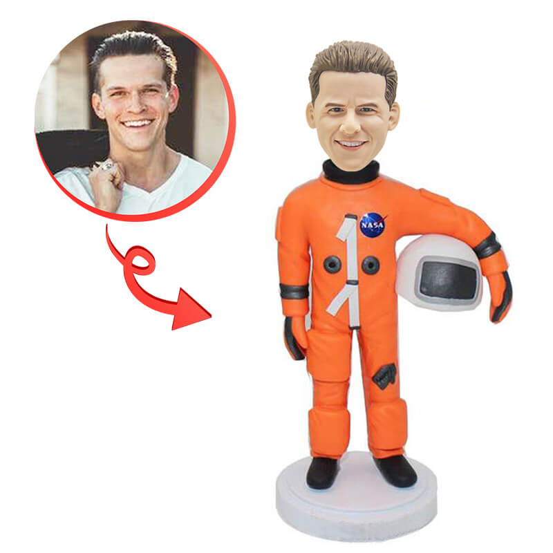 Custom Astronaut Bobblehead - Personalized Space-Themed Collectible for Office Desk, Home Decor & Gift Giving