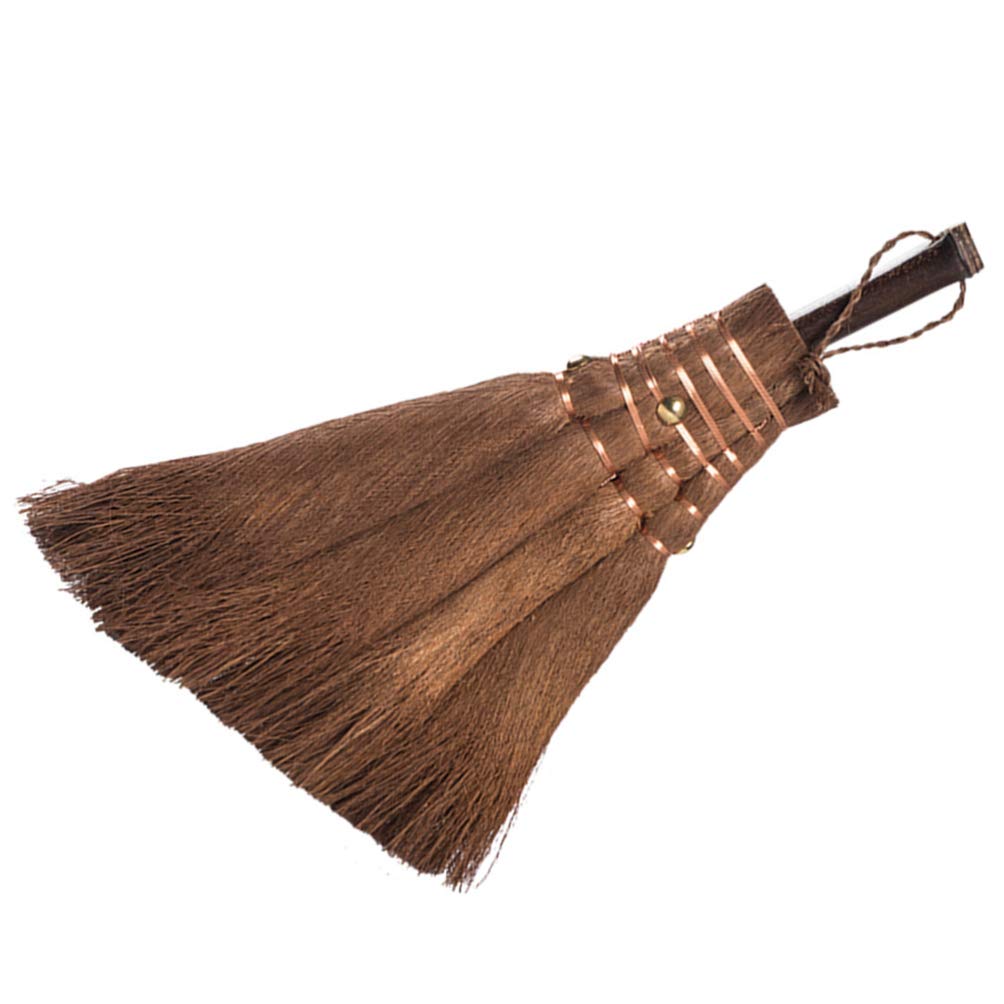 Natural Broom and Dustpan Set - Mini Desktop Cleaning Tools for Home, Office & Cage | Compact Sweeping Accessories for Dust, Pet Hair & Debris | Perfect for Small Spaces, Desks & Pet Cages