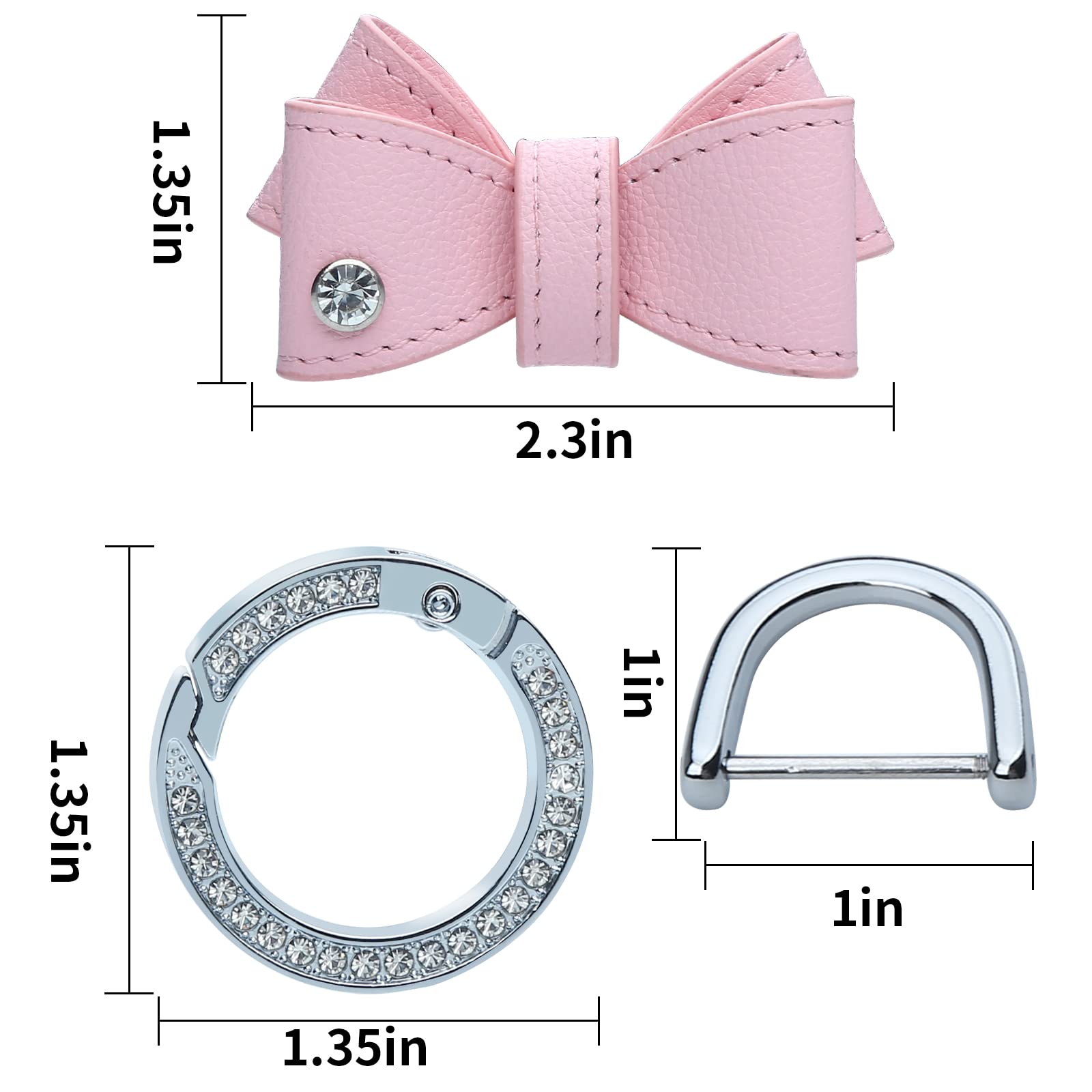 Elegant Crystal Bow Keychain for Women - Stylish Car Key Fob, Purse Charm & Handbag Accessory | Perfect Gift for Her, Everyday Use & Special Occasions