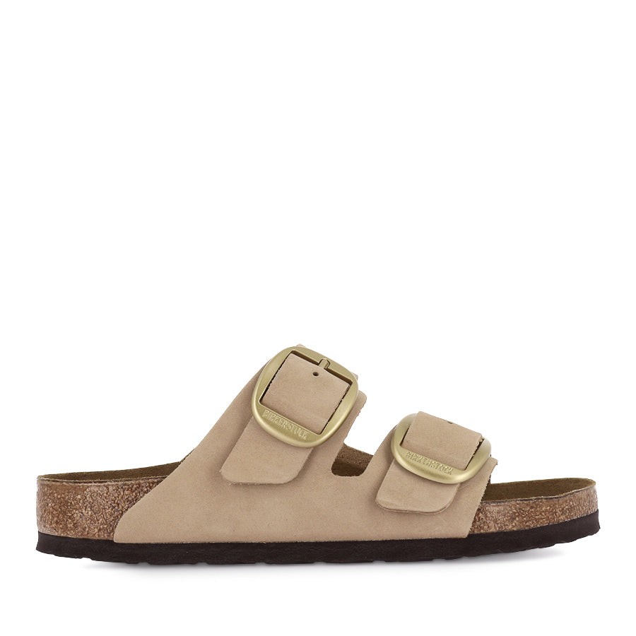 ARIZONA BIG BUCKLE SEASONAL SANDCASTLE NUBUCK Leather Sandals - Comfortable Women's Casual Summer Shoes for Beach, Vacation & Outdoor Wear