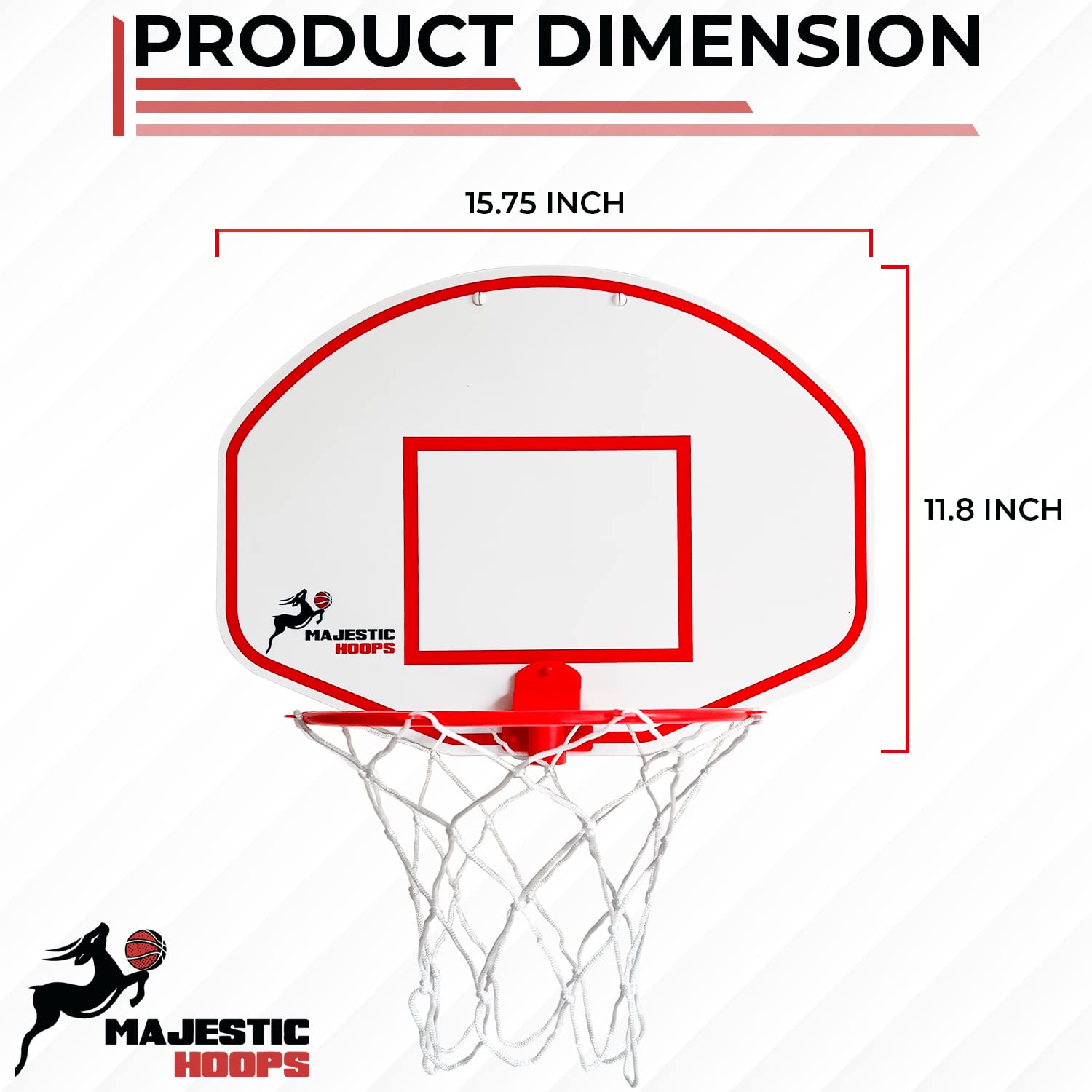 **Mini Basketball Hoop for Kids & Adults - Durable Plastic Indoor Basketball Set with Ball & Pump - No Assembly Required - Fun Home, Office & Gym Game for All Ages**