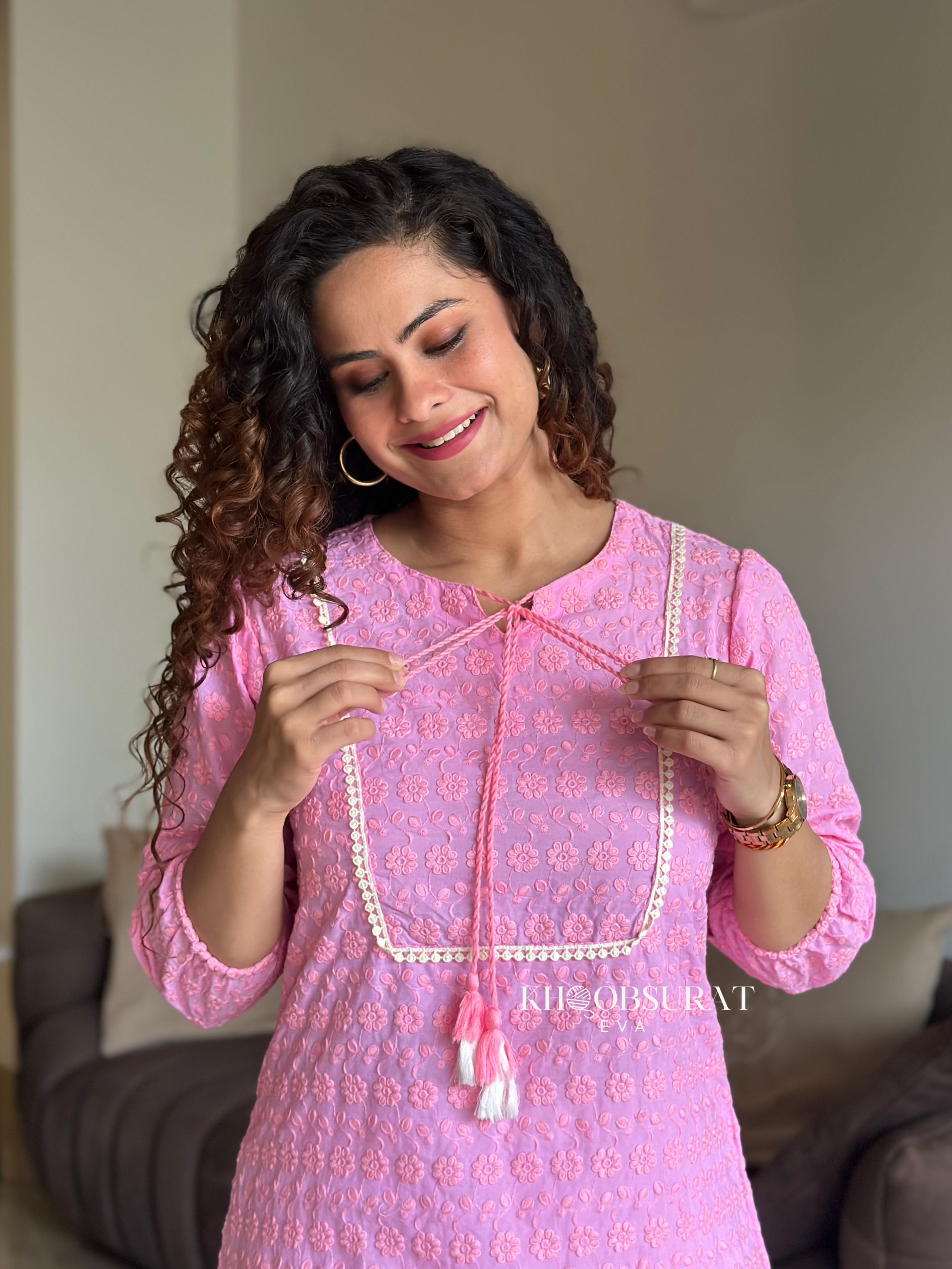 Valentino Pink Kurta Set for Women | Elegant Ethnic Wear | Perfect for Festivals, Weddings & Parties