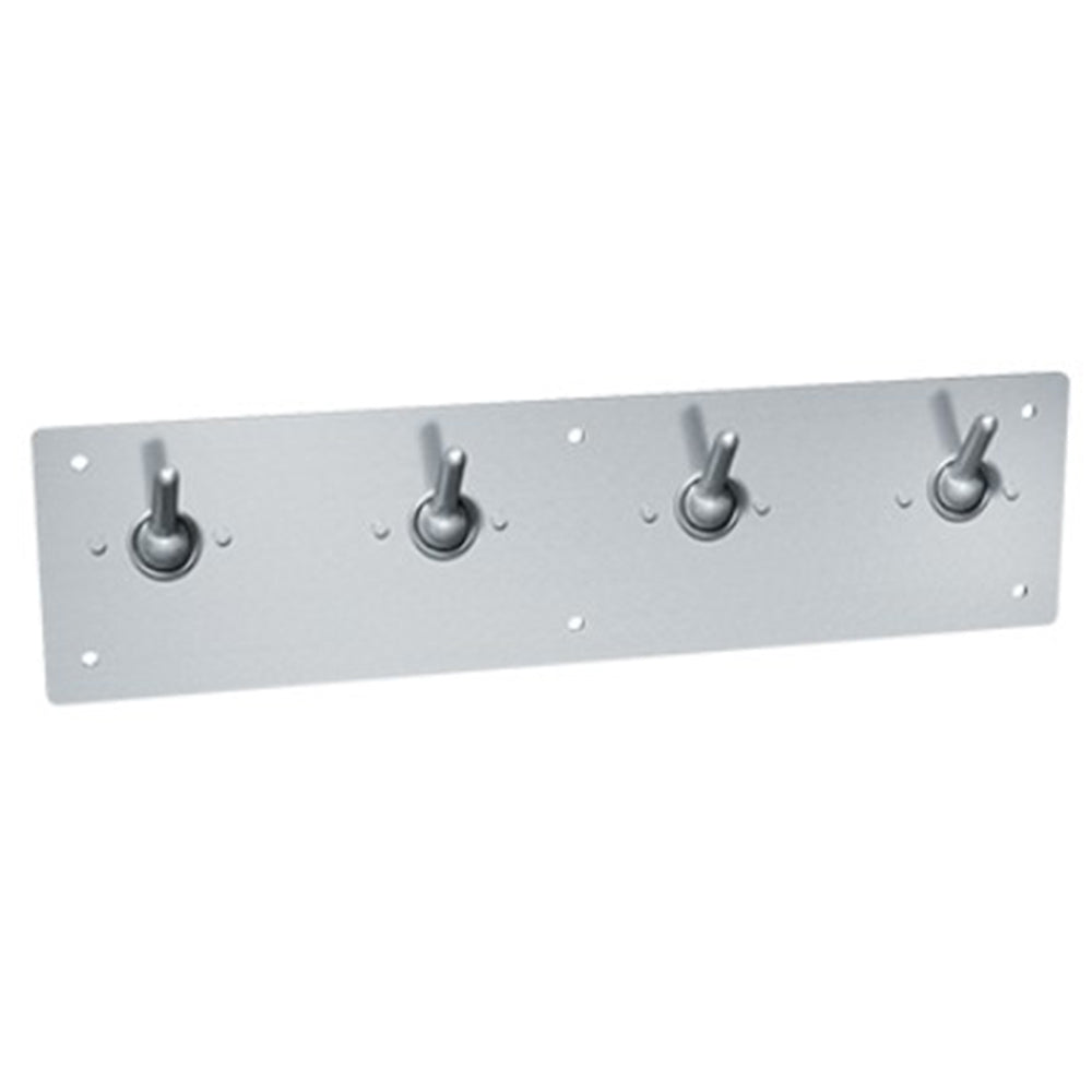 ASI 129 Satin Surface Mounted Towel/Clothes Hook - 4 Pack, Durable Security Hooks for Bathroom, Kitchen, and Bedroom Organization