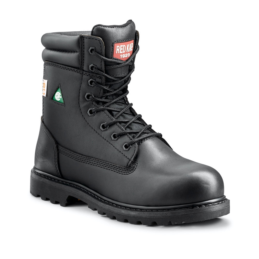 Red Kap Unisex 8 Steel Toe Work Safety CSA Boot CF23100ABK - Black - Durable Safety Shoes for Construction, Warehouse & Industrial Work