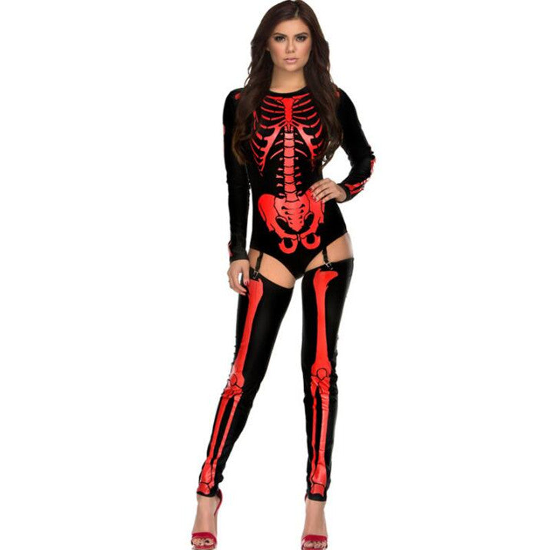 Halloween Cosplay Costume - Skull Zombie Uniform for Adults | Scary Horror Party Outfit for Halloween Night & Cosplay Events