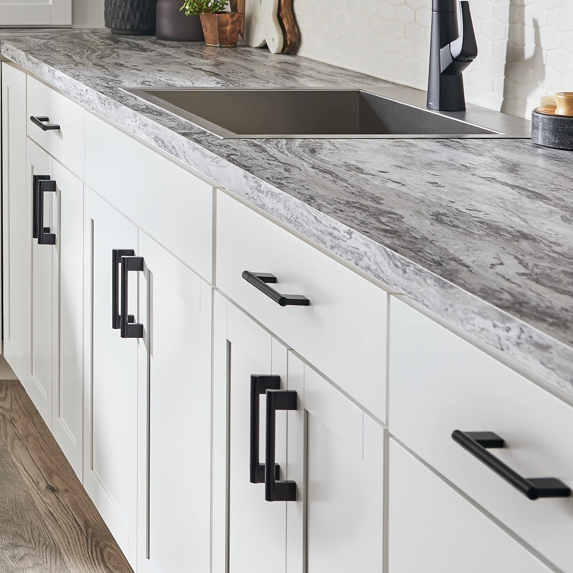 10-Pack 160mm Matte Black Knox Cabinet Bar Pulls - Modern Kitchen & Bathroom Drawer Handles for Cabinets, Dressers, and Furniture - Durable & Stylish Hardware for Home Renovation