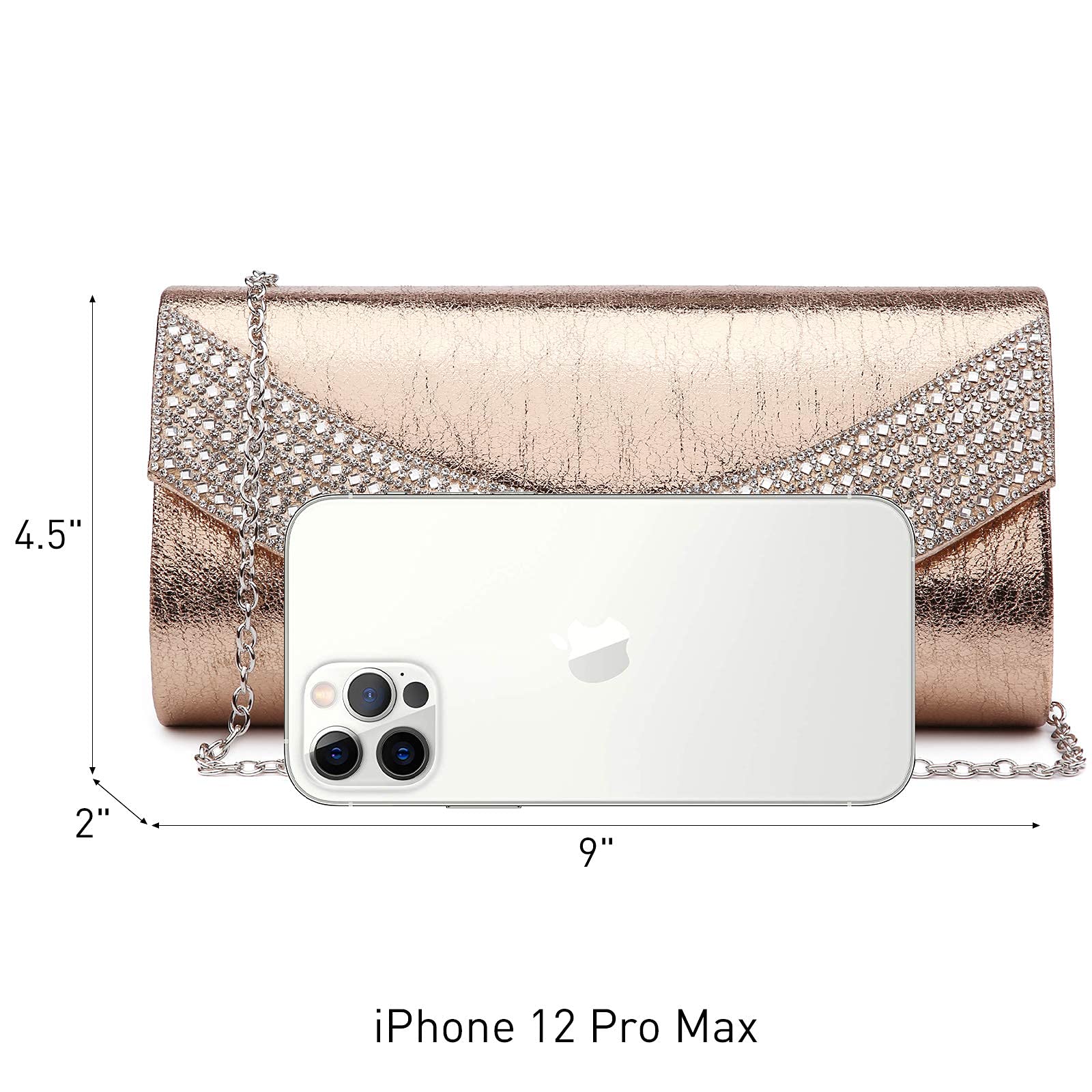Dasein Women's Rhinestone Clutch Purse - Elegant Evening Bag for Wedding, Party, Prom - Perfect for Formal Events & Special Occasions
