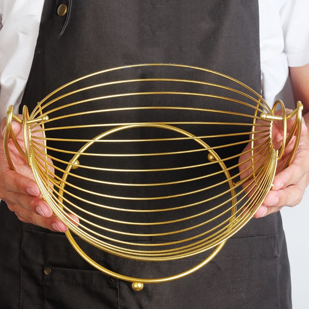 Nordic Style Wrought Iron Fruit Bowl Basket - Modern Home Decor for Living Room, Coffee Table, Snack & Fruit Display - Creative Shaking Design for Stylish Home Decorations