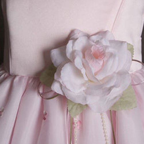 Pink Floral Easter Flower Girl Dress for Little Girls - Size 4 | Perfect for Weddings, Easter Celebrations & Special Occasions