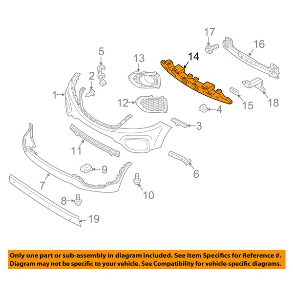 CAPA 11-13 Sorento Front Bumper Absorber Pad - Crash Protection