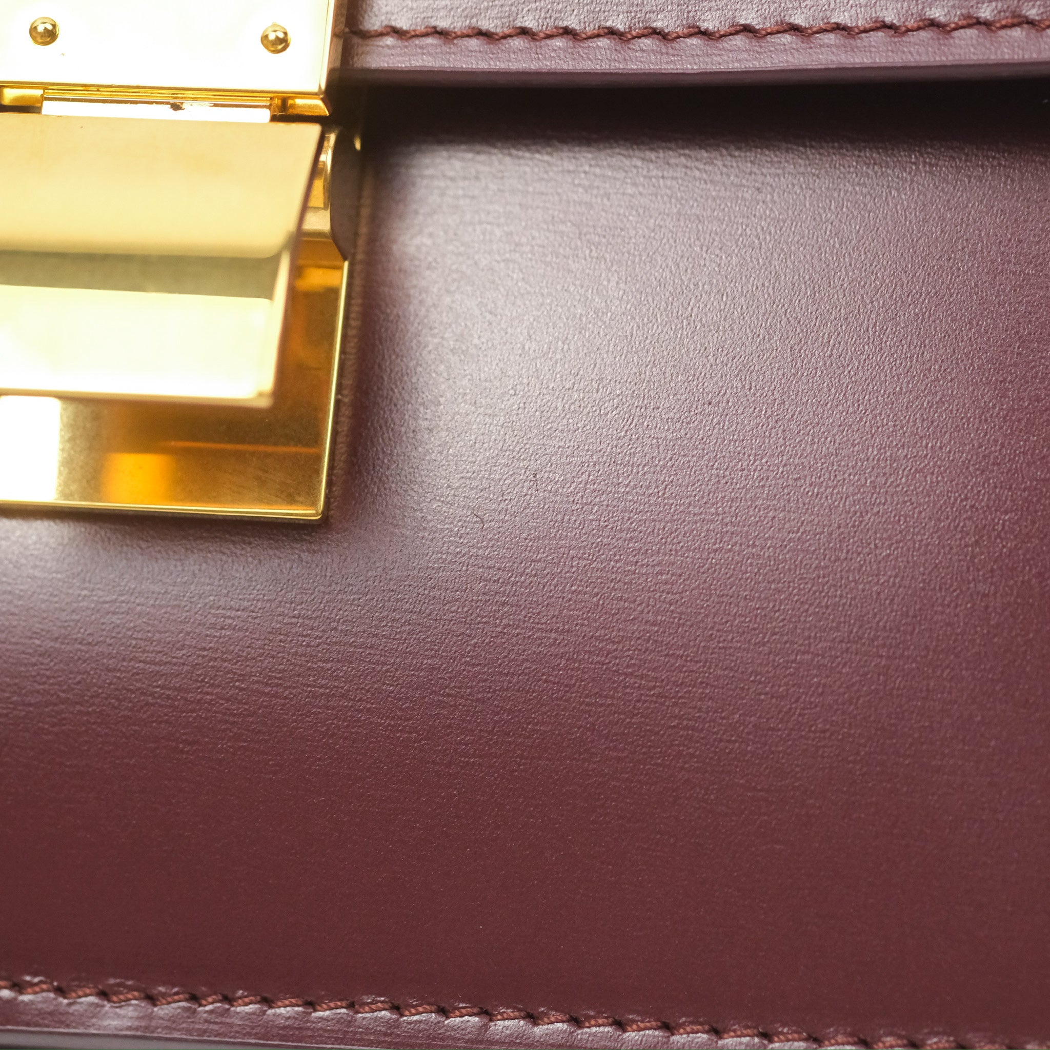 Celine Teen Classic Box Flap Bag in Burgundy Calfskin Leather - Perfect for Work, Travel & Everyday Elegance