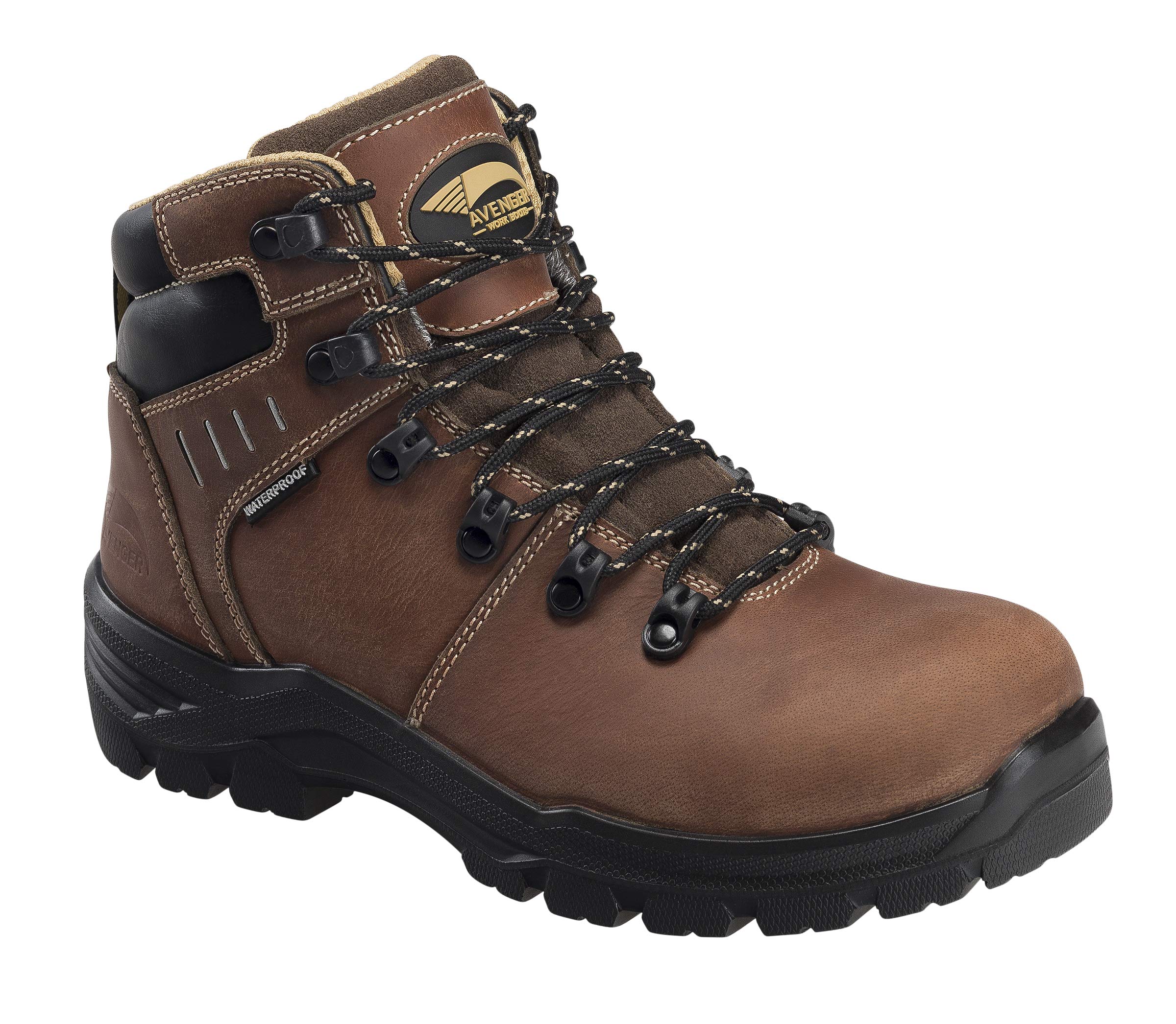 Avenger Women's Carbon Fiber Toe Puncture-Resistant Waterproof Work Boots - Steel Toe Safety Shoes for Construction, Warehouse & Outdoor Work