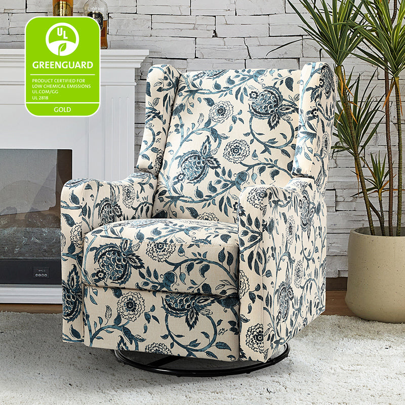 Damian Manual Swivel Glider Recliner Chair - Comfortable Living Room Furniture for Relaxing, Reading & Nursing