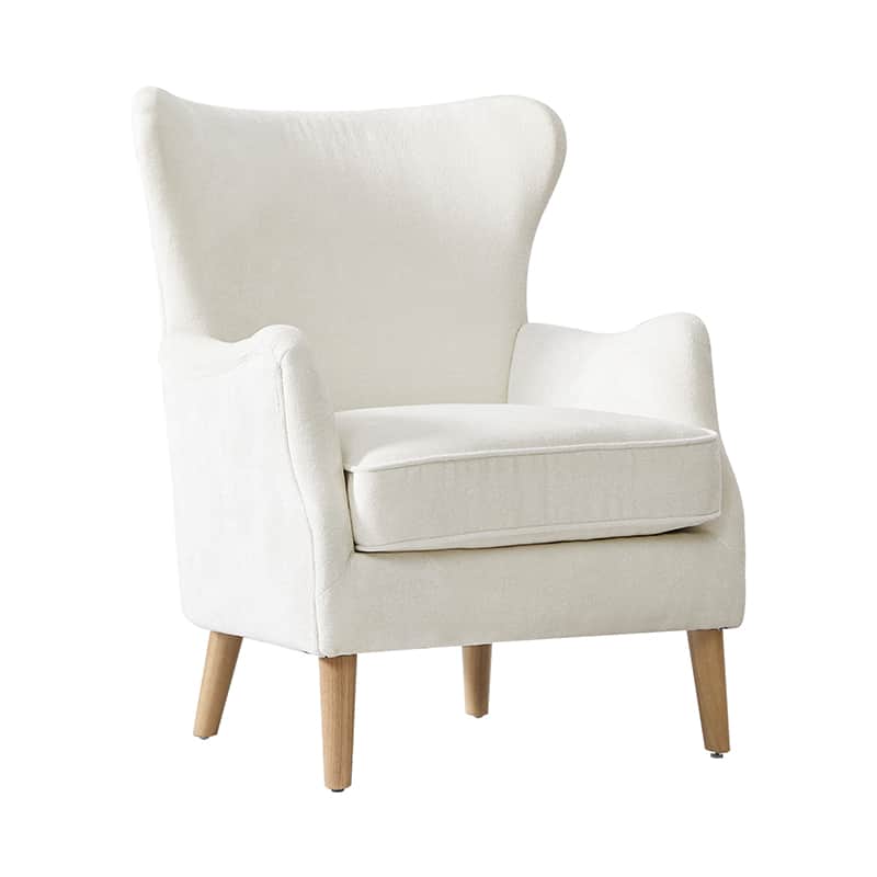 Dorothy Upholstered Armchair with Solid Rubber Wood Frame & Sturdy Legs - Perfect for Living Room, Bedroom, or Home Office Seating