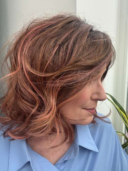 Delight Synthetic Lace Front Wig with Mono Part - Natural Looking Human Hair Wig for Women | Perfect for Daily Wear, Cosplay & Special Occasions