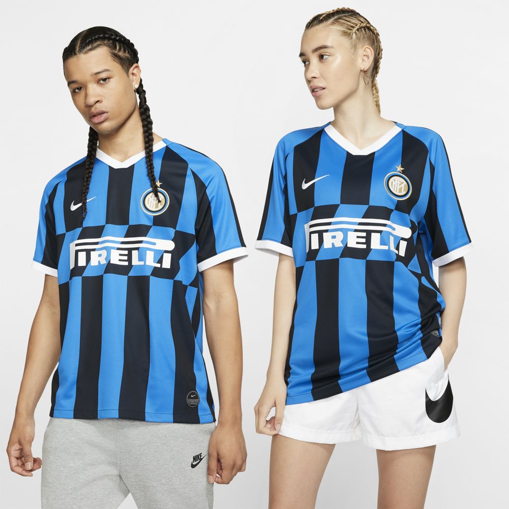 Nike Inter Milan 2019/20 Stadium Home Soccer Jersey - Authentic Football Shirt for Men - Perfect for Matchdays, Training & Fan Support