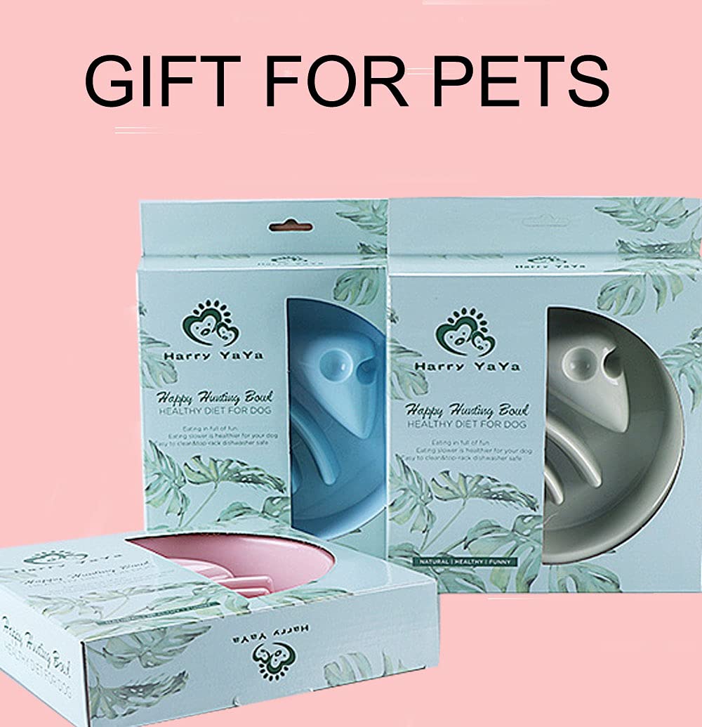 Slow Feeder Dog Bowl for Anti-Gulping & Bloat Prevention - Non-Slip Interactive Pet Food Dish for Bulldogs, Puppies & Medium Dogs - Perfect for Fast Eaters & Portion Control During Mealtime