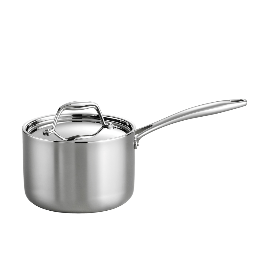 Tramontina Premium Stainless Steel Covered Sauce Pan - 1.5QT, 2QT, 3QT Sizes - Ideal for Cooking Sauces, Soups & Stews - Professional Kitchen & Home Use