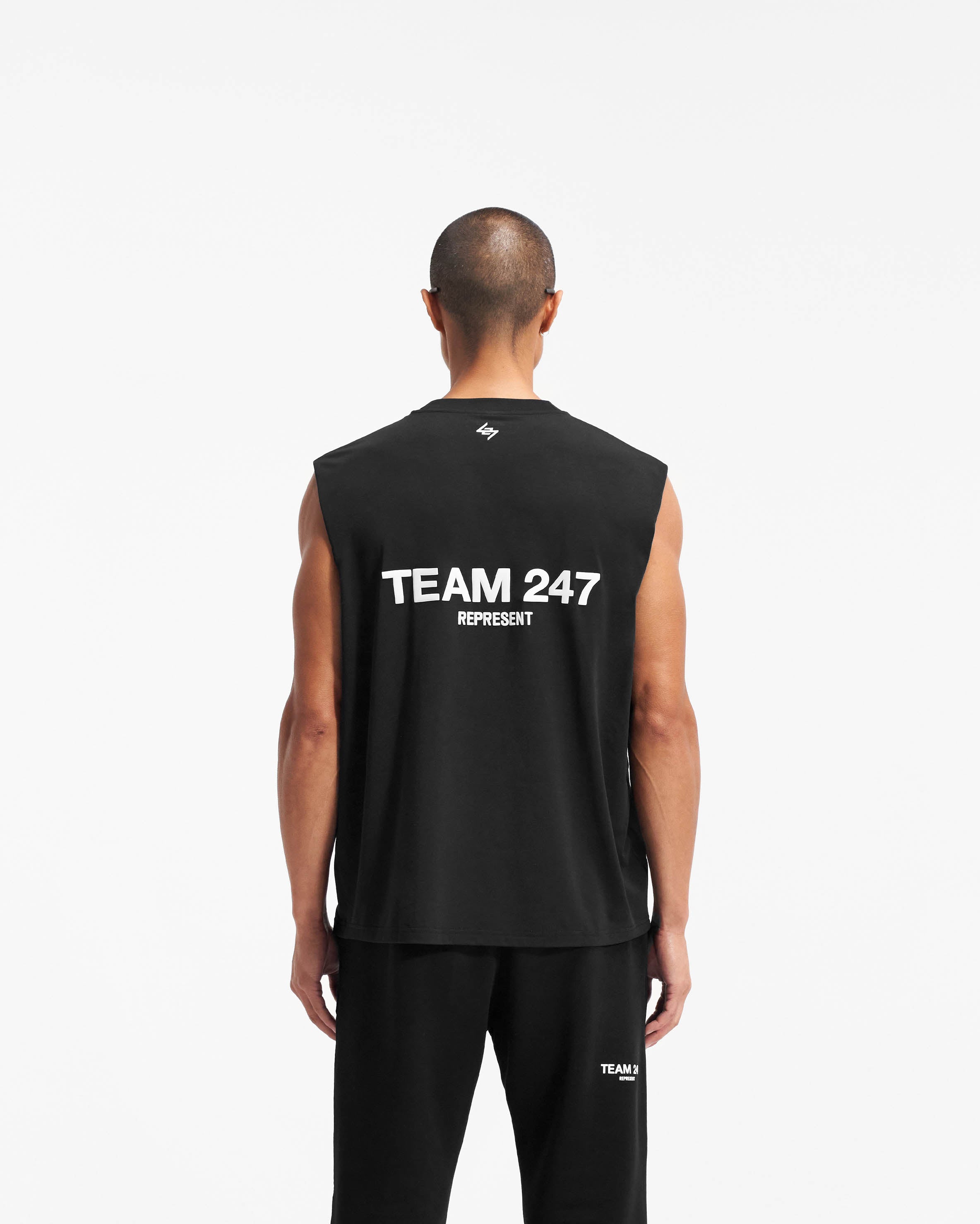 Team 247 Oversized Tank Top for Women - Black - Loose Fit Casual Wear for Summer, Gym, and Beach
