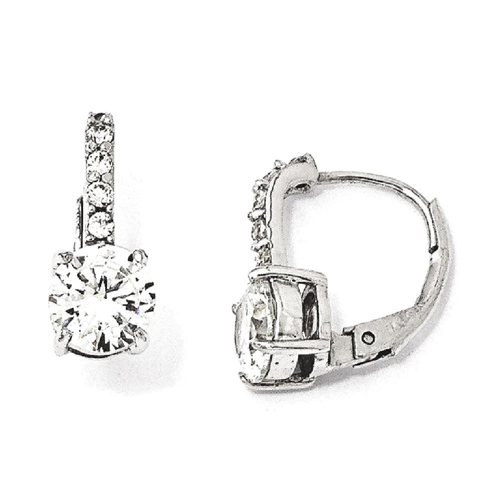 925 Sterling Silver Cubic Zirconia CZ Drop Dangle Earrings for Women - Elegant Wedding, Party & Evening Wear Jewelry Gift