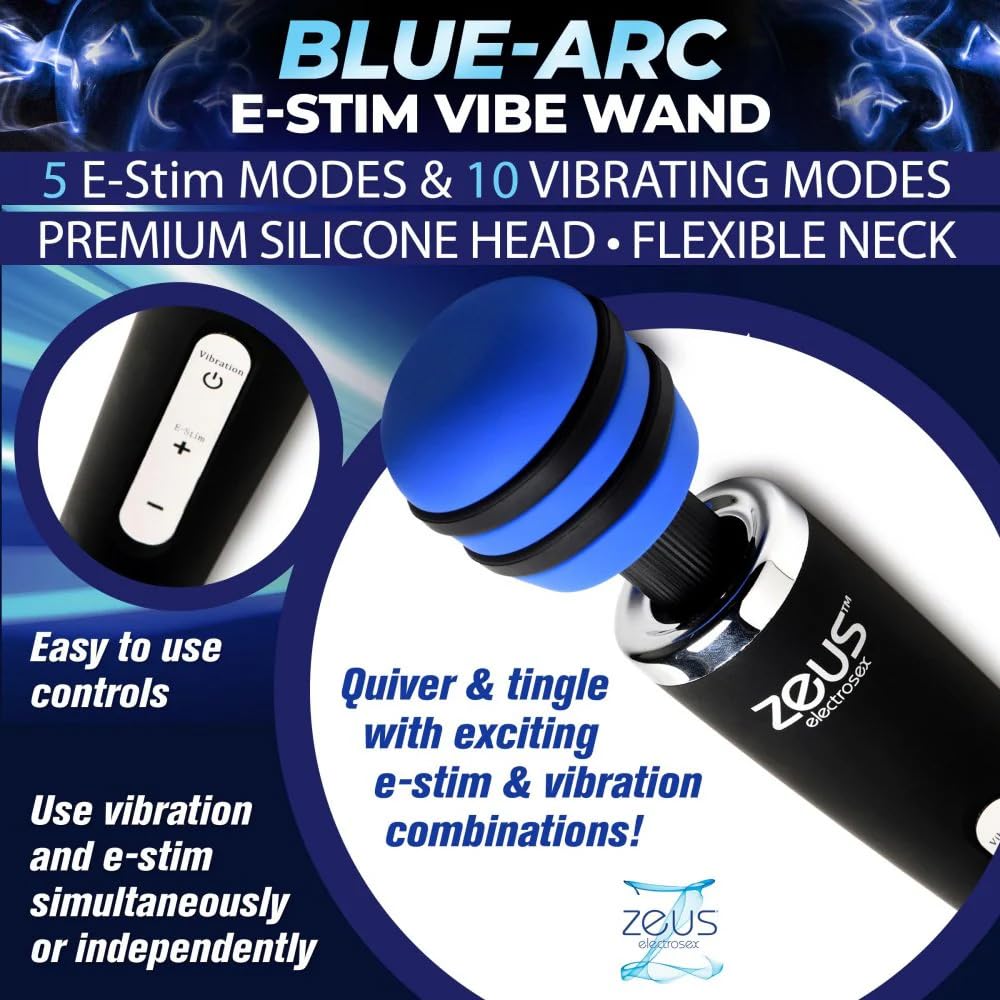 Premium Vibrating Electric Shock Wand with Remote Control - Powerful Clitoral & Nipple Stimulator for Women | BDSM Adult Toy, Couples Massager & Bondage Kit | Made in USA | Perfect for Sensual Play, Spicing Up Relationships & Solo Pleasure