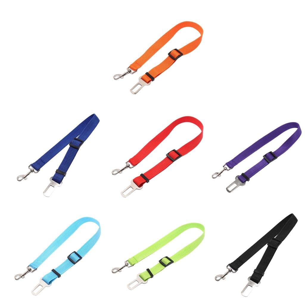 Enakshi Adjustable Pet Seat Belt for Dogs & Cats - Nylon Leash Harness with Safety Clip, Blue | Pet Travel Accessories | Car Safety Restraint for Small Medium Pets | Perfect for Road Trips & Vet Visits