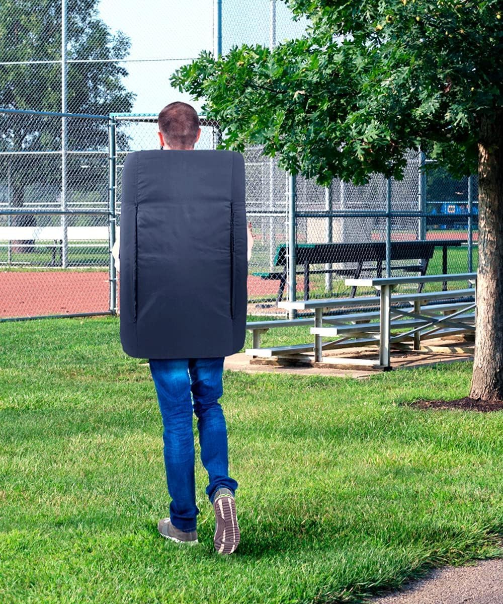 Sportneer Extra Wide Stadium Seats with Back Support - 2 Pack Padded Bleacher Chairs with Armrests & 6 Reclining Positions - Comfortable Folding Stadium Seating for Sports Events, Camping, Concerts & Outdoor Activities